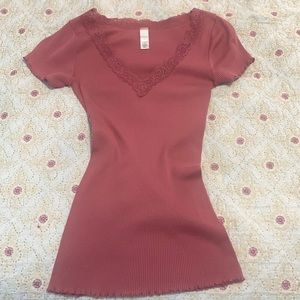 Lace Pink Top